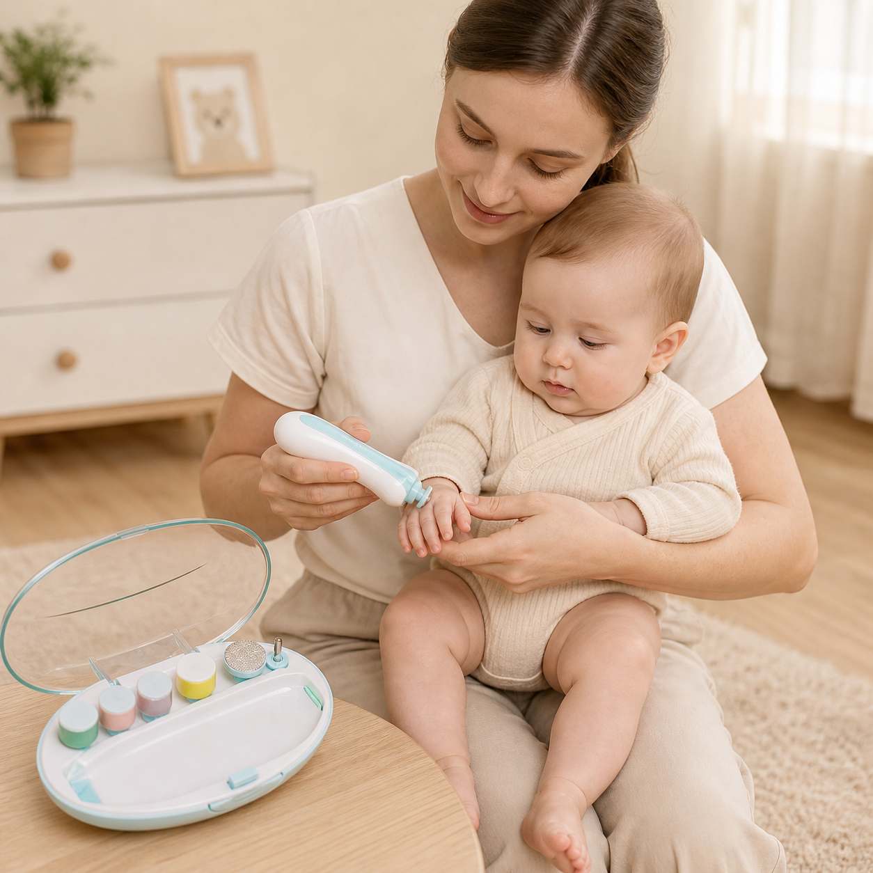 Gentle baby nail trimmer included in the Newborn Welcome Set