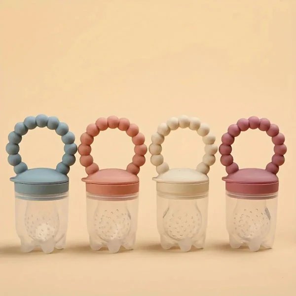 Silicone Baby Food Feeder 3-Pack – Blue, Pink, Cream and Mauve color options | Use Lovy