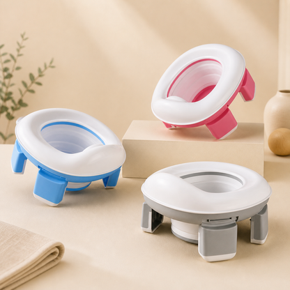 Pastel pink portable folding baby potty seat — Use Lovy