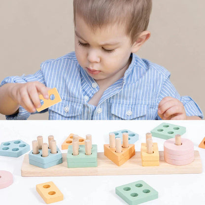 Pastel macaron sorting puzzle for color and shape recognition — Use Lovy