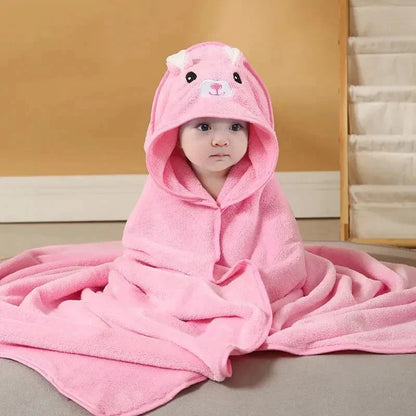 Whisper-soft hooded towel wraps baby in seconds — Use Lovy