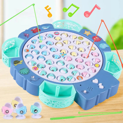 Pastel kids magnetic fishing game with rotating fish — Use Lovy