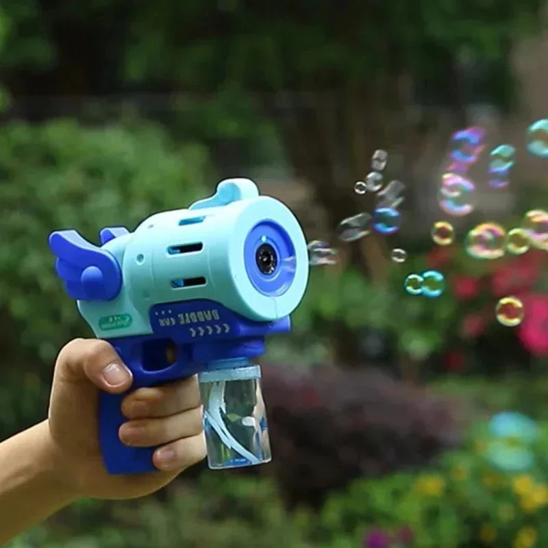 Pastel pink automatic bubble machine for parties and parks — Use Lovy