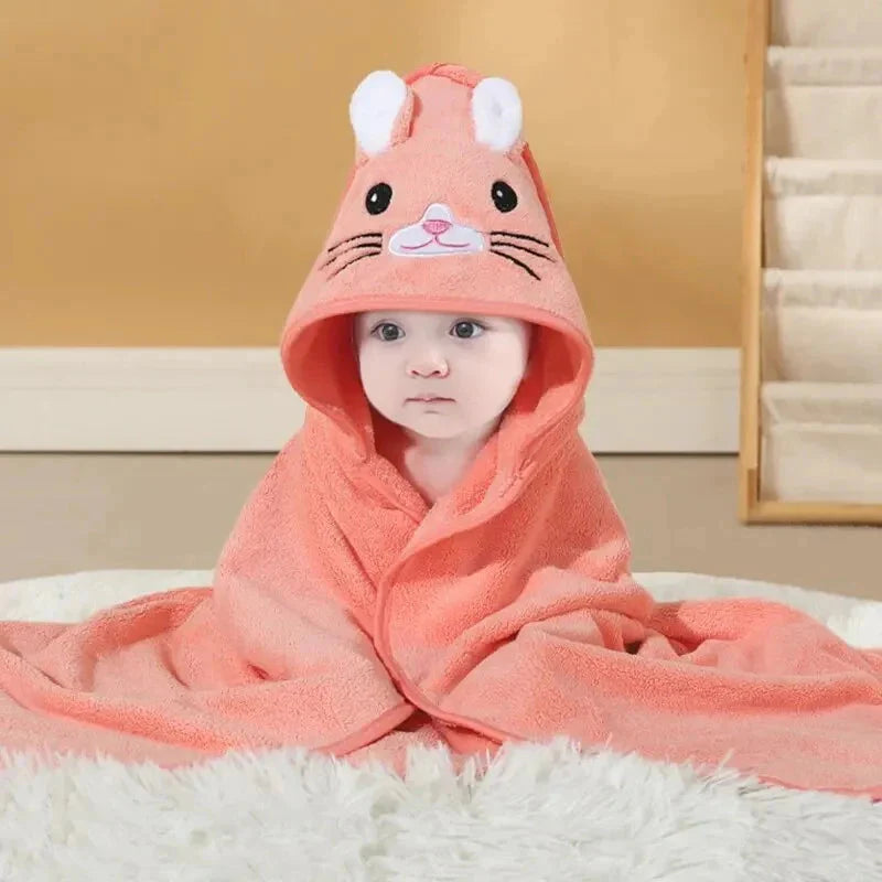 Premium baby bath towel with adorable animal hood — Use Lovy