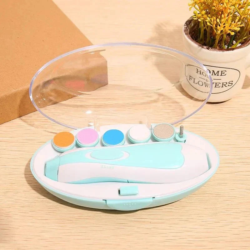 Pastel pink baby electric nail trimmer with attachments and case — Use Lovy
